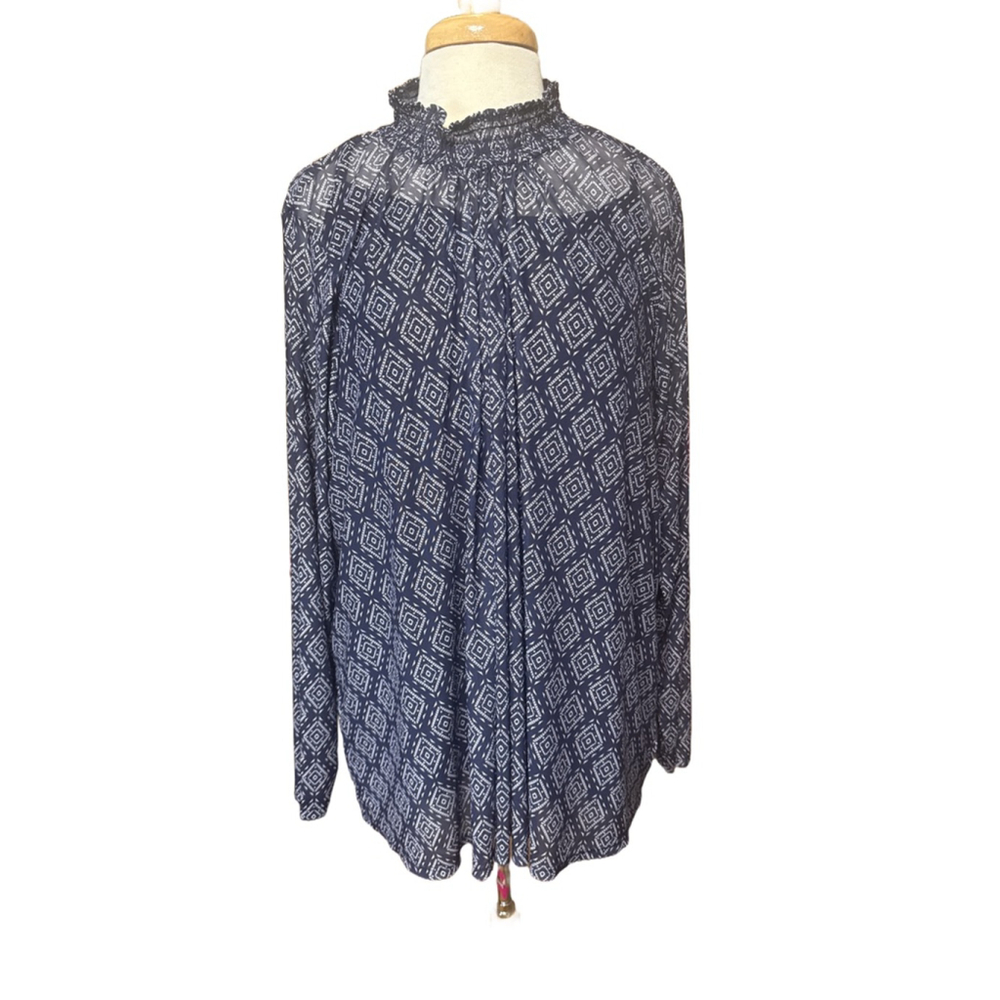 LANE BRYANT Blouse Size 22/24 Navy White
